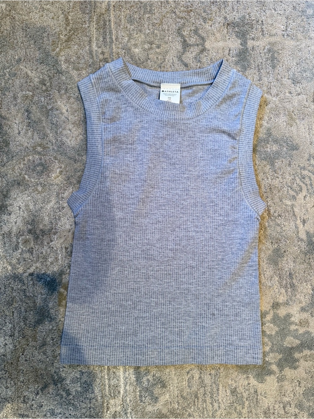 Athleta Heather Grey Ribbed Tank